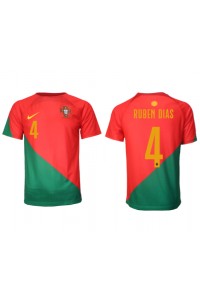 Fotbalové Dres Portugalsko Ruben Dias #4 Domácí Oblečení MS 2022 Krátký Rukáv